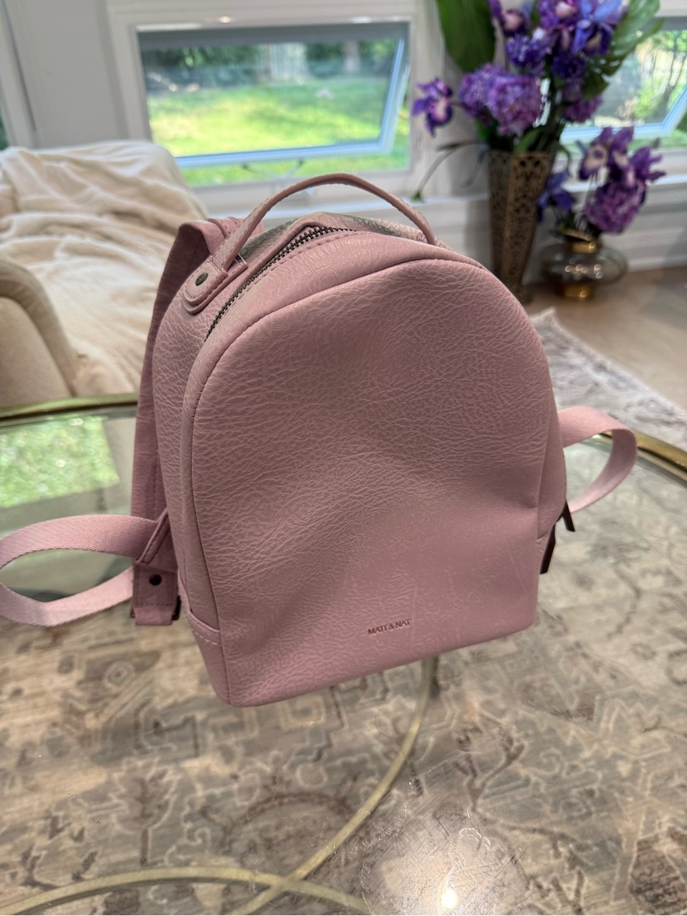 Matt & Nat Dusty Pink leather Mini Backpack